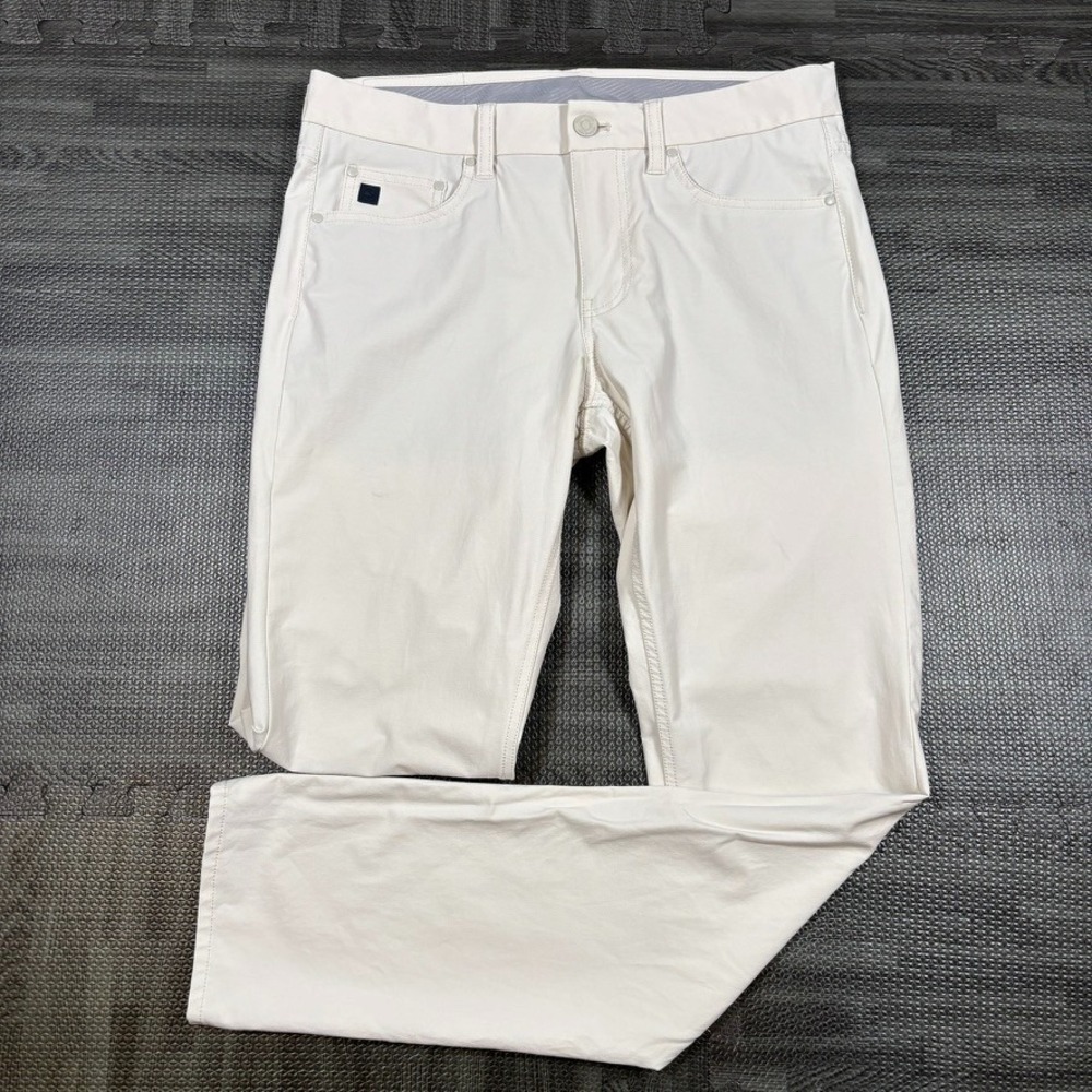 Vineyard Vines Pants Mens 31x33 Ivory On-The-Go Stretch Performance Chinos OTG